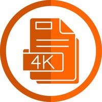 4k Glyphe Orange Kreis Symbol vektor