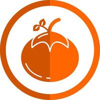 tomat glyf orange cirkel ikon vektor