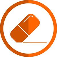 Gummi Glyphe Orange Kreis Symbol vektor