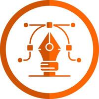 Vektor Glyphe Orange Kreis Symbol