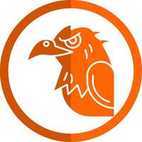 Adler Glyphe Orange Kreis Symbol vektor