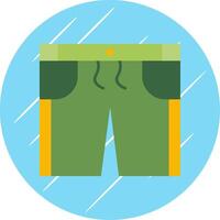 kurze Hose eben Blau Kreis Symbol vektor