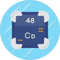 Cadmium eben Blau Kreis Symbol vektor