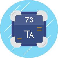 tantal platt blå cirkel ikon vektor