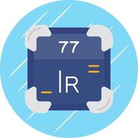 iridium platt blå cirkel ikon vektor