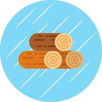 Holz eben Blau Kreis Symbol vektor