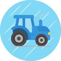 Traktor eben Blau Kreis Symbol vektor