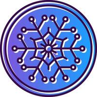 vinter- lutning fylld ikon vektor