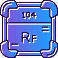 Rutherfordium Gradient gefüllt Symbol vektor