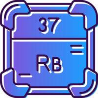 Rubidium Gradient gefüllt Symbol vektor