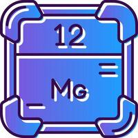 magnesium lutning fylld ikon vektor