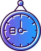 Uhr Gradient gefüllt Symbol vektor