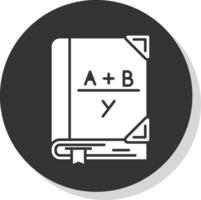 algebra glyf grå cirkel ikon vektor