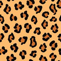 Sömlös leopard hud bakgrund. Vektor djur print