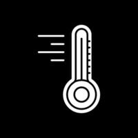 Thermometer Glyphe umgekehrtes Symbol vektor