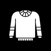 Pullover-Glyphe invertiertes Symbol vektor