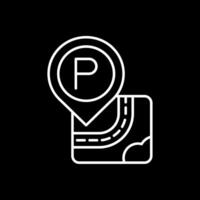 Parklinie invertiertes Symbol vektor