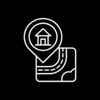 Invertiertes Symbol für die Home-Linie vektor