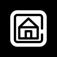 Home-Glyphe invertiertes Symbol vektor