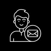 E-Mail-Zeile invertiertes Symbol vektor