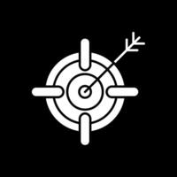 Ziel-Glyphe invertiertes Symbol vektor