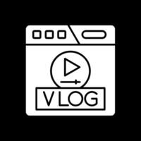 vlog Glyphe invertiert Symbol vektor