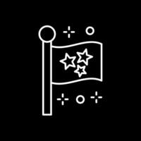 Flaggenlinie invertiertes Symbol vektor