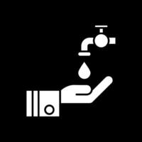 Wudu Glyphe invertiert Symbol vektor