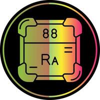 radium glyf på grund av Färg ikon vektor