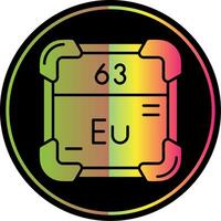 europium glyf på grund av Färg ikon vektor