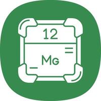 Magnesium Glyphe Kurve Symbol vektor