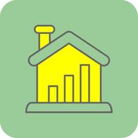 Zuhause gefüllt Gelb Symbol vektor