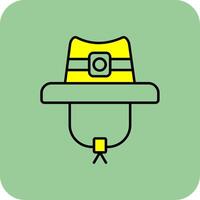 Hut gefüllt Gelb Symbol vektor