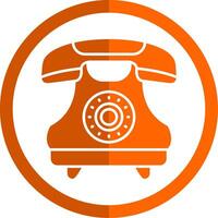 Telefon Glyphe Orange Kreis Symbol vektor