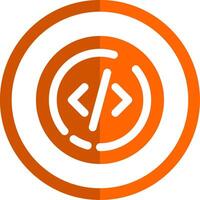 Code Glyphe Orange Kreis Symbol vektor