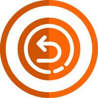 zurück Glyphe Orange Kreis Symbol vektor