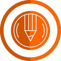 komponieren Glyphe Orange Kreis Symbol vektor