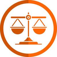 Balance Glyphe Orange Kreis Symbol vektor