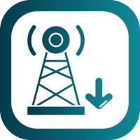 Signal Glyphe Gradient runden Ecke Symbol vektor