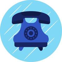 Telefon eben Blau Kreis Symbol vektor