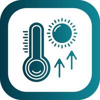 termometer glyf lutning runda hörn ikon vektor