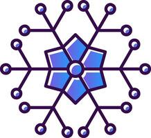 Schneeflocke Gradient gefüllt Symbol vektor
