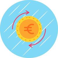 Euro eben Blau Kreis Symbol vektor