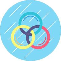 cmyk eben Blau Kreis Symbol vektor