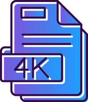 4k Gradient gefüllt Symbol vektor