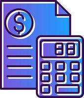 Taschenrechner Gradient gefüllt Symbol vektor