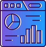 Instrumententafel Gradient gefüllt Symbol vektor