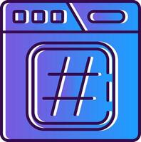 Hashtag Gradient gefüllt Symbol vektor