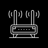 Invertiertes Symbol für die Router-Linie vektor