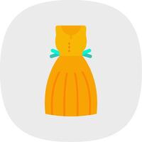 Sommerkleid eben Kurve Symbol vektor